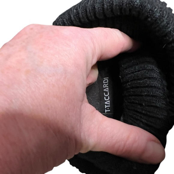 T.Taccardi Black Patent Leather Slouch Roll Top Boots Womens Size 41 EUR US 10 - Picture 8 of 8